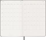 Agenda settimanale orizzontale 12 mesi formato L con copertina rigida Moleskine personalizzato con logo - Pubblienne