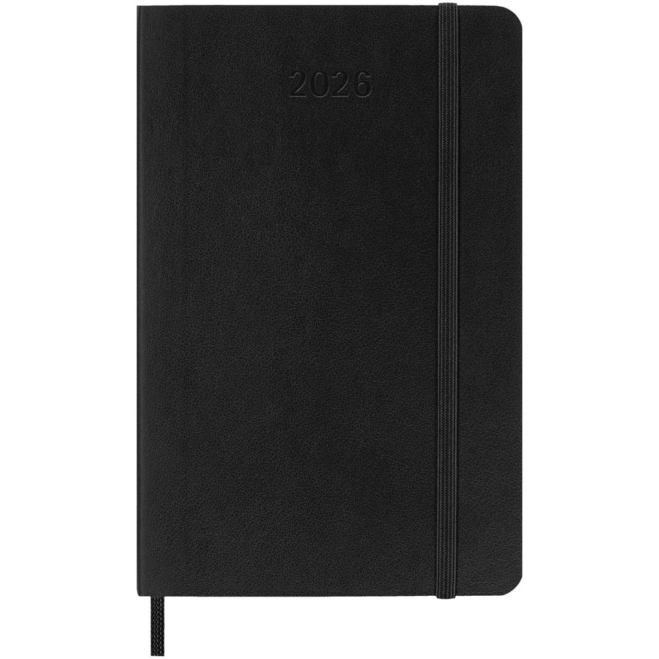 Agenda settimanale tascabile 12 mesi con copertina morbida Moleskine personalizzato con logo - Pubblienne