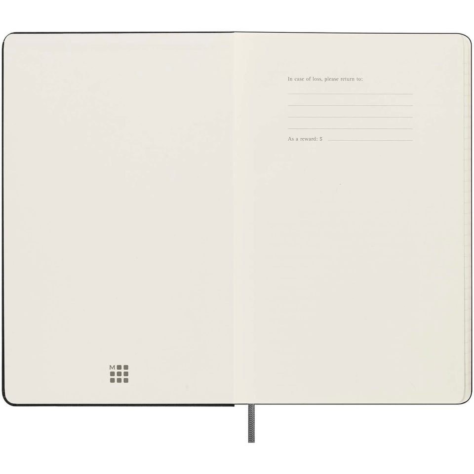 Agenda settimanale formato L con copertina rigida e senza data Moleskine personalizzato con logo - Pubblienne