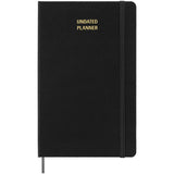 Agenda settimanale formato L con copertina rigida e senza data Moleskine personalizzato con logo - Pubblienne