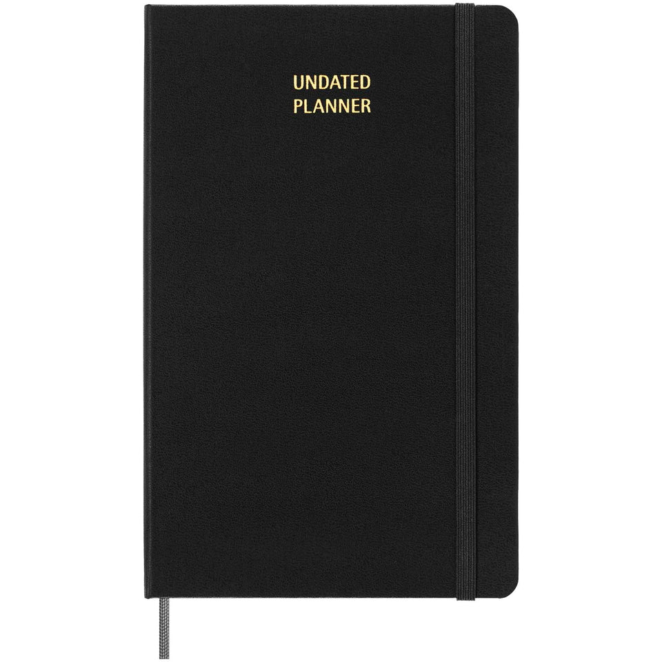 Agenda settimanale formato L con copertina rigida e senza data Moleskine personalizzato con logo - Pubblienne