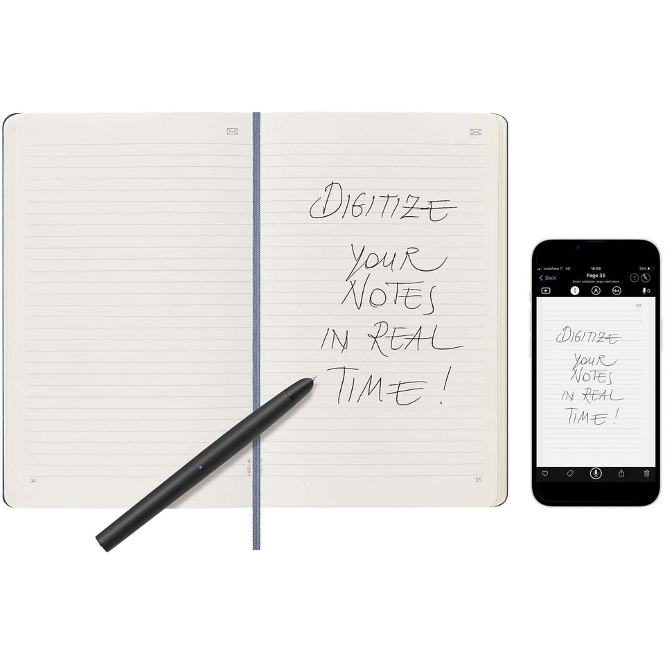 Blocco note smart formato L - a righe Moleskine personalizzato con logo - Pubblienne