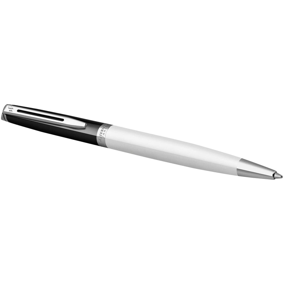 Penna a sfera colorata con finiture in palladio Hemisphere (inchiostro blu) personalizzato con logo - Pubblienne