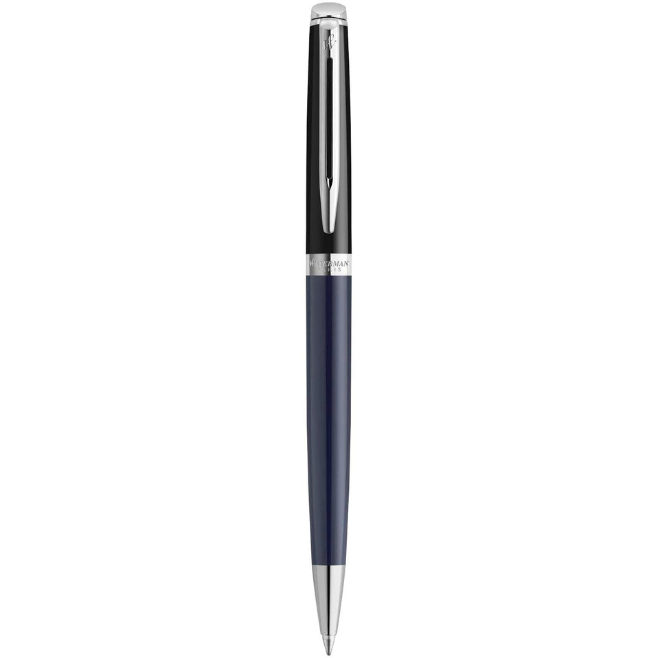 Penna a sfera colorata con finiture in palladio Hemisphere (inchiostro blu) personalizzato con logo - Pubblienne