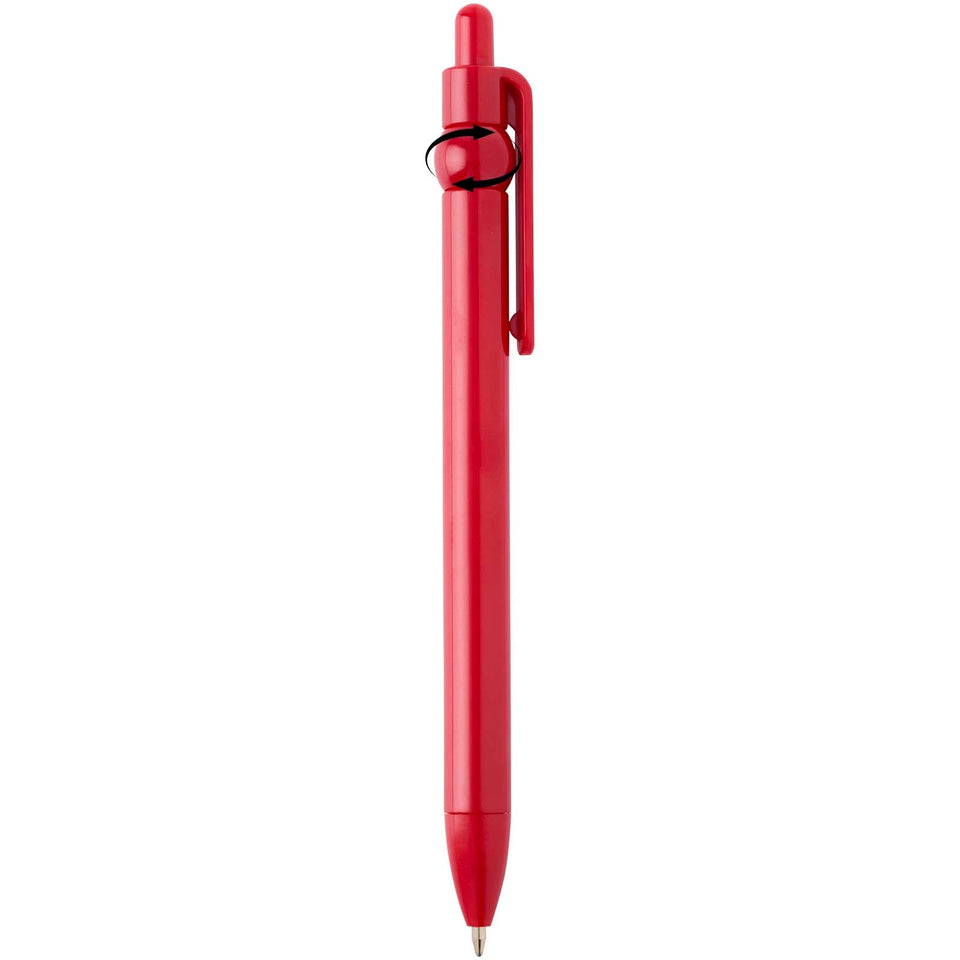 Penna a sfera in plastica riciclata Fidget (inchiostro nero) personalizzato con logo - Pubblienne