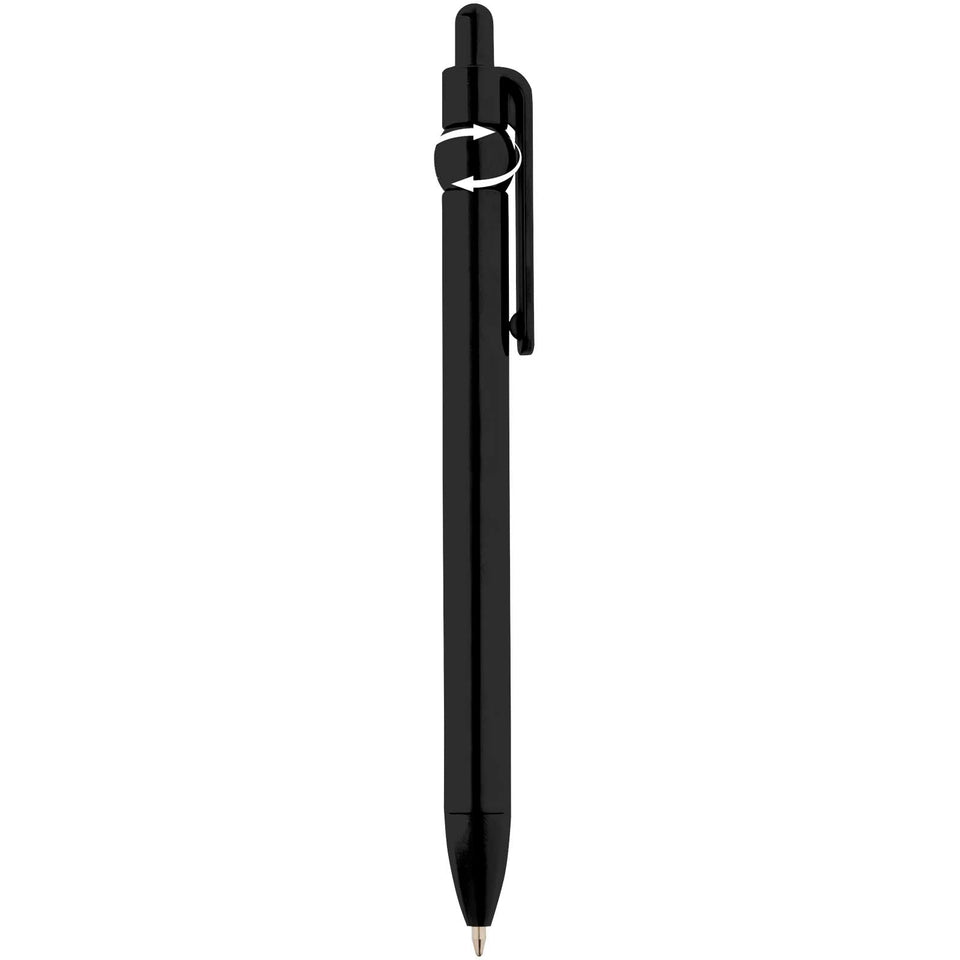 Penna a sfera in plastica riciclata Fidget (inchiostro nero) personalizzato con logo - Pubblienne