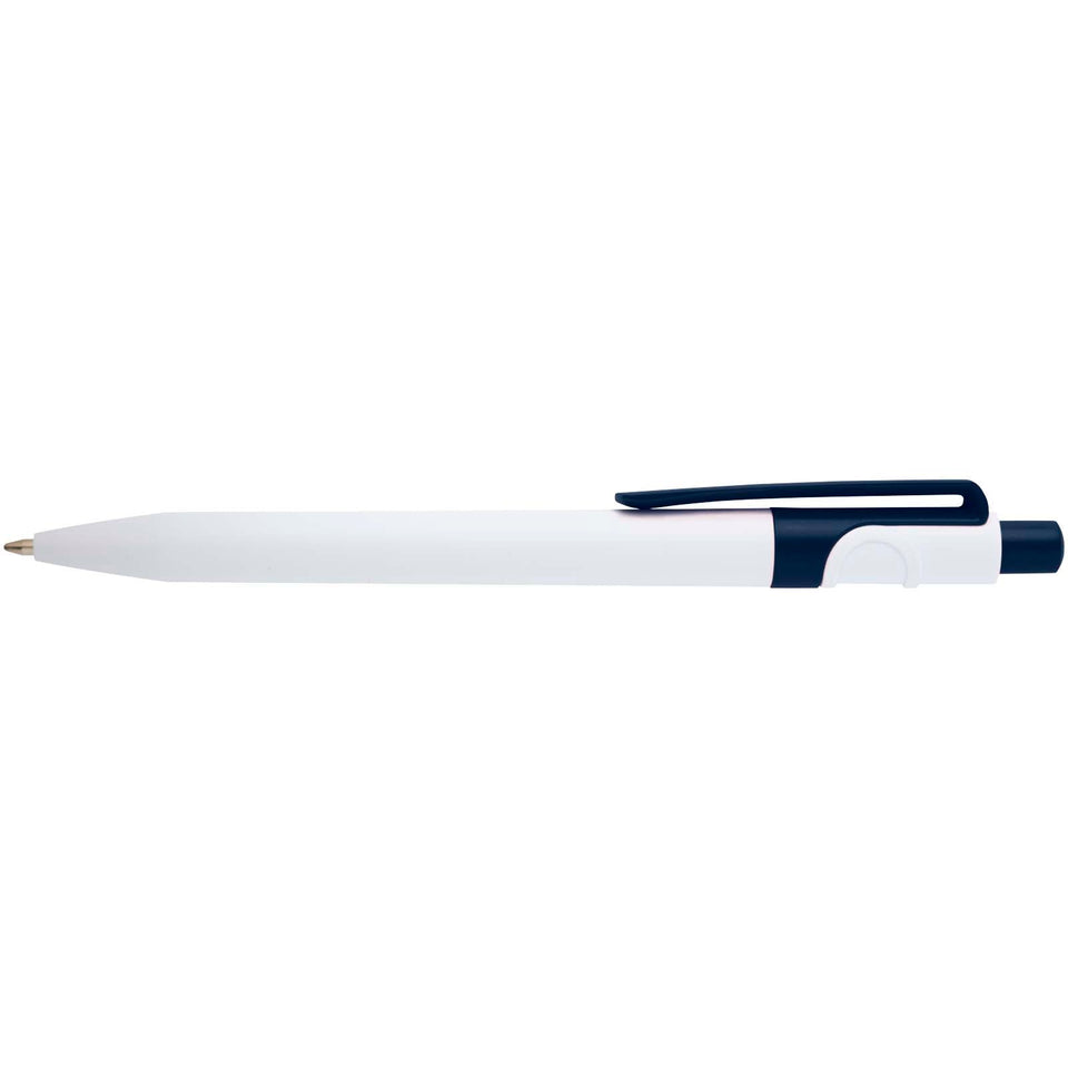 Penna a sfera in plastica riciclata Unica (inchiostro nero) personalizzato con logo - Pubblienne