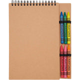 Quaderno a spirale formato A5 con copertina morbida e set di pastelli Doodle personalizzato con logo - Pubblienne