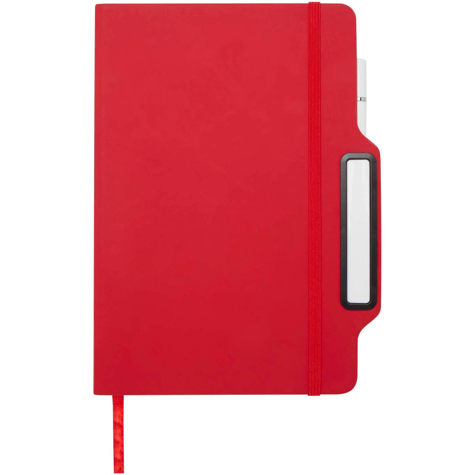 Blocco note formato A5 con copertina rigida e combinazione di penna e matita Nexus personalizzato con logo - Pubblienne