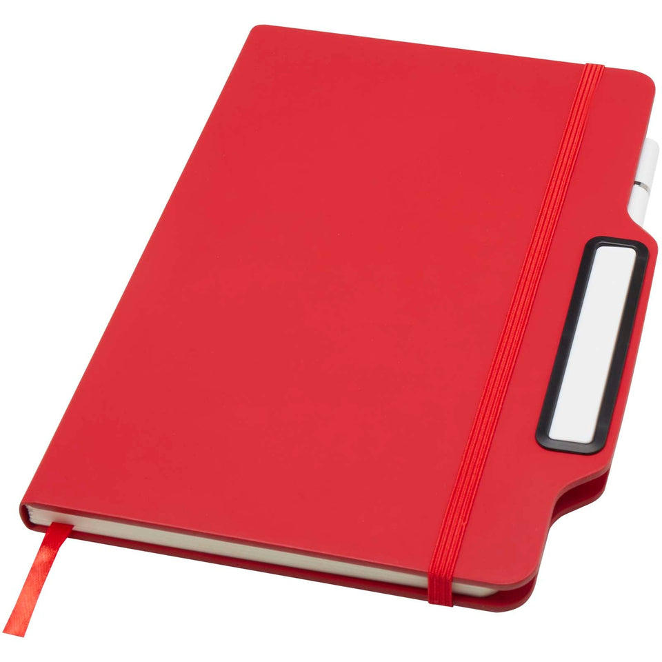 Blocco note formato A5 con copertina rigida e combinazione di penna e matita Nexus personalizzato con logo - Pubblienne
