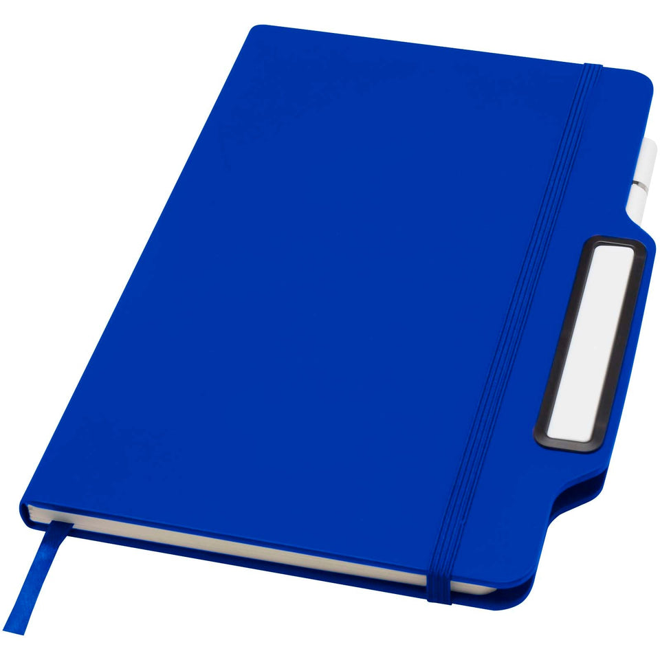 Blocco note formato A5 con copertina rigida e combinazione di penna e matita Nexus personalizzato con logo - Pubblienne