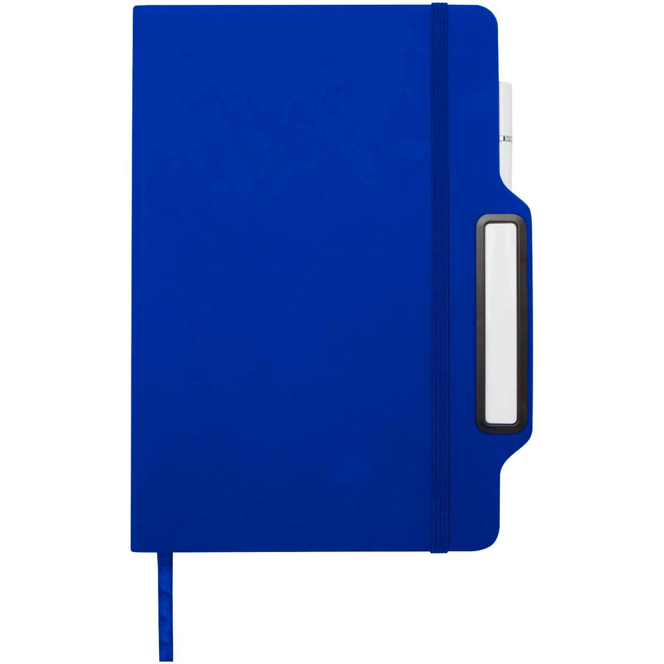 Blocco note formato A5 con copertina rigida e combinazione di penna e matita Nexus personalizzato con logo - Pubblienne