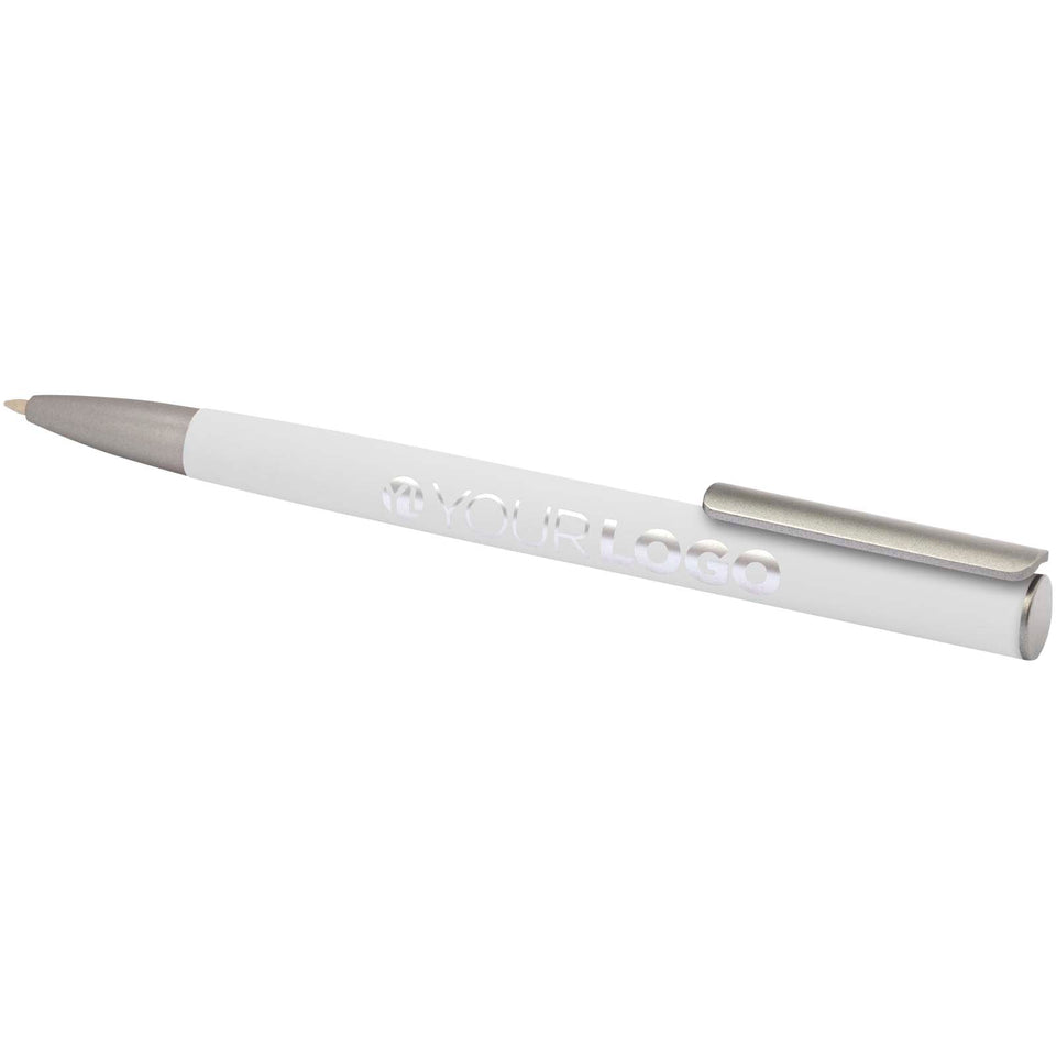 Penna a sfera in alluminio riciclato Ziguur (inchiostro blu) personalizzato con logo - Pubblienne