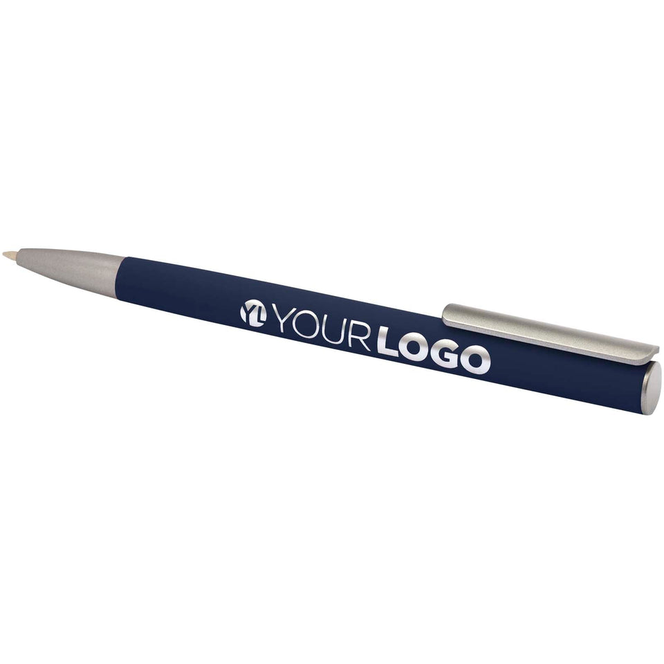 Penna a sfera in alluminio riciclato Ziguur (inchiostro blu) personalizzato con logo - Pubblienne