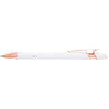 Penna a sfera con finitura oro rosa Nanna (inchiostro blu) personalizzato con logo - Pubblienne