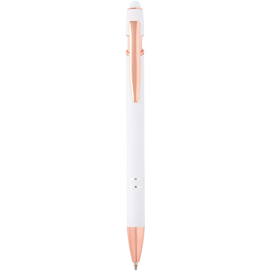 Penna a sfera con finitura oro rosa Nanna (inchiostro blu) personalizzato con logo - Pubblienne