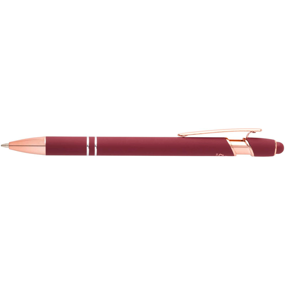 Penna a sfera con finitura oro rosa Nanna (inchiostro blu) personalizzato con logo - Pubblienne