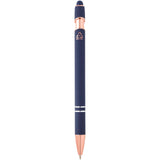 Penna a sfera con finitura oro rosa Nanna (inchiostro blu) personalizzato con logo - Pubblienne