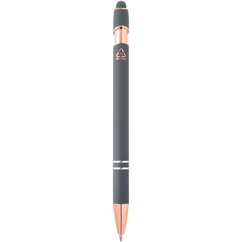 Penna a sfera con finitura oro rosa Nanna (inchiostro blu) personalizzato con logo - Pubblienne