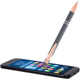 Penna a sfera con finitura oro rosa Nanna (inchiostro blu) personalizzato con logo - Pubblienne