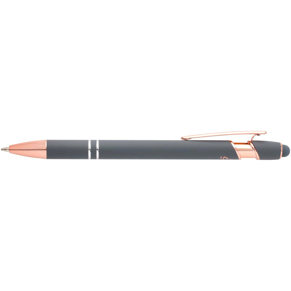 Penna a sfera con finitura oro rosa Nanna (inchiostro blu) personalizzato con logo - Pubblienne
