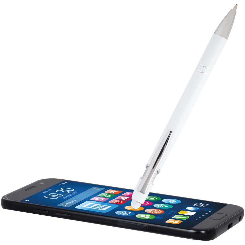 Penna a sfera con finitura argento Kish (inchiostro blu) personalizzato con logo - Pubblienne