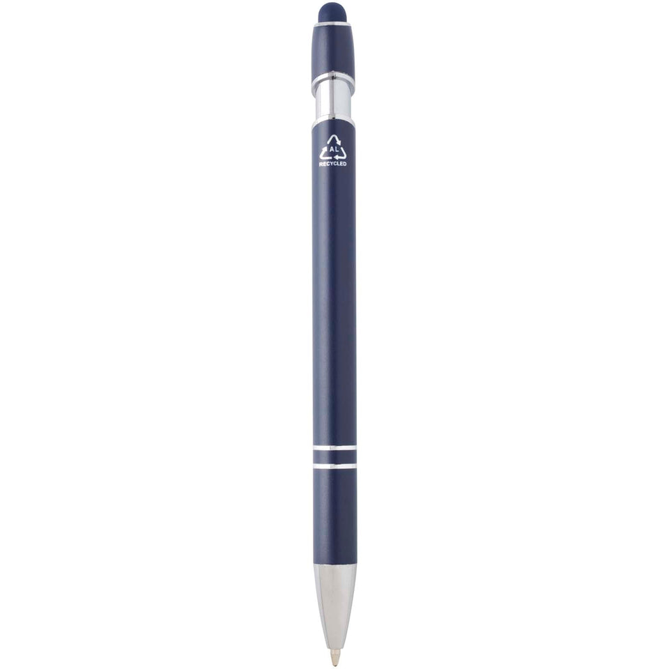 Penna a sfera con finitura argento Kish (inchiostro blu) personalizzato con logo - Pubblienne
