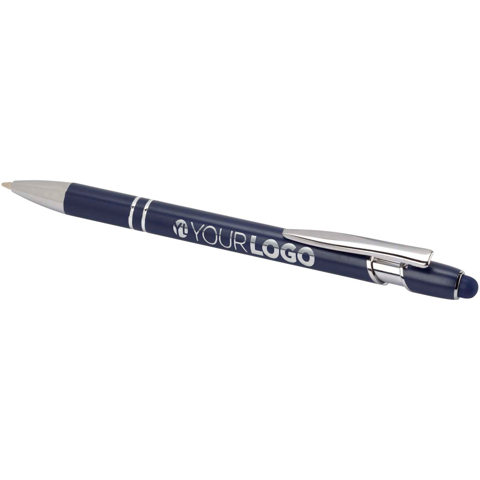 Penna a sfera con finitura argento Kish (inchiostro blu) personalizzato con logo - Pubblienne