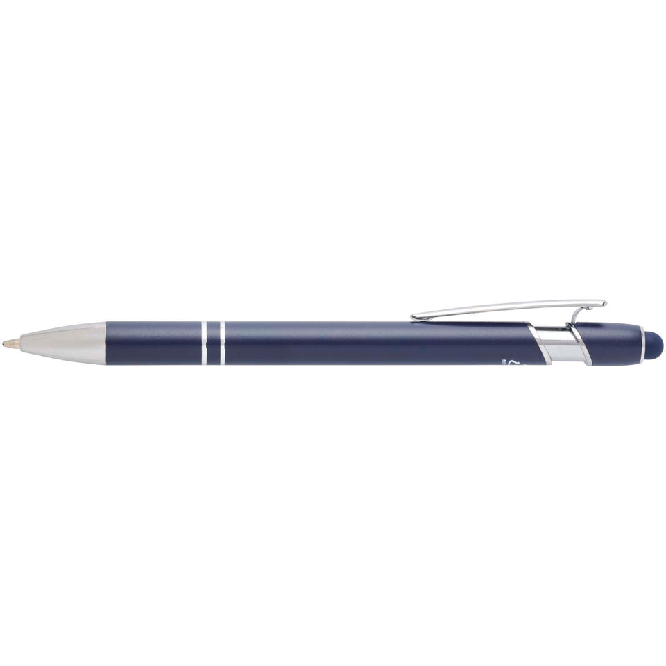 Penna a sfera con finitura argento Kish (inchiostro blu) personalizzato con logo - Pubblienne