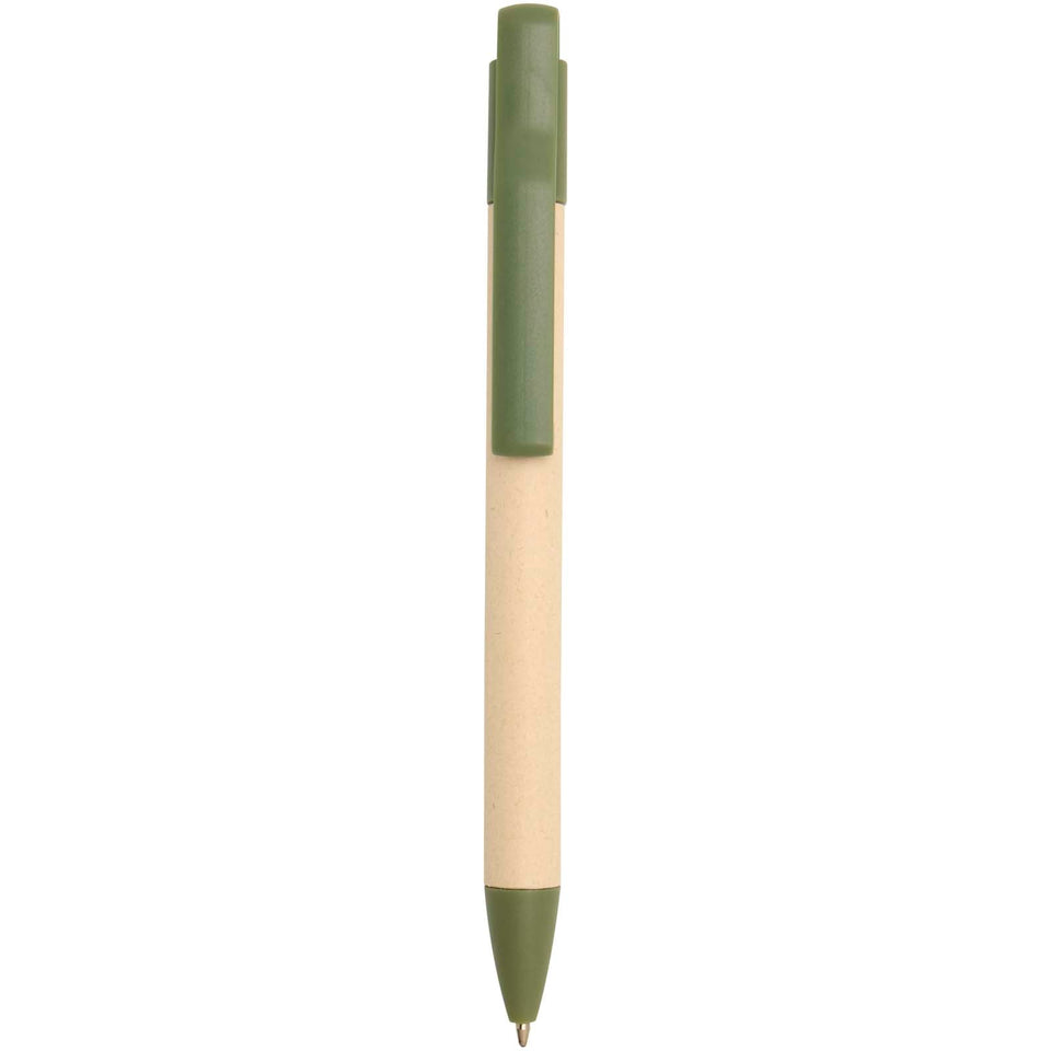 Penna a sfera in carta a base di canna da zucchero (inchiostro blu) Liliana personalizzato con logo - Pubblienne