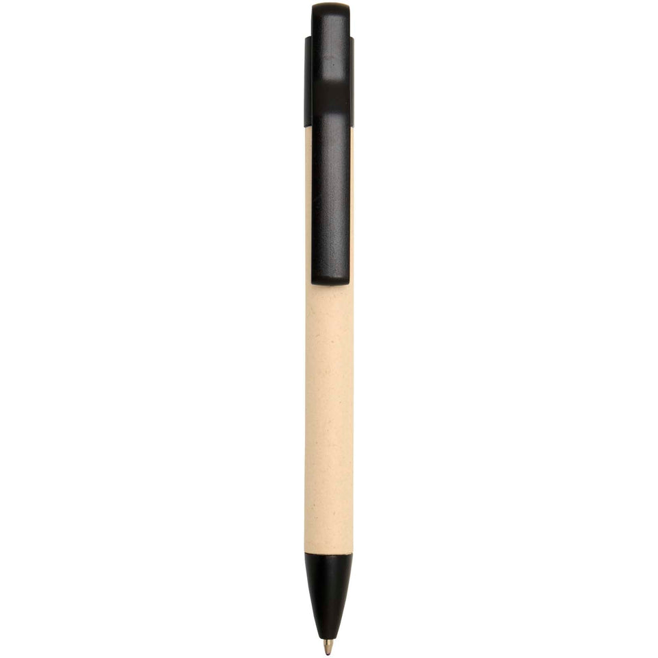 Penna a sfera in carta a base di canna da zucchero (inchiostro blu) Liliana personalizzato con logo - Pubblienne