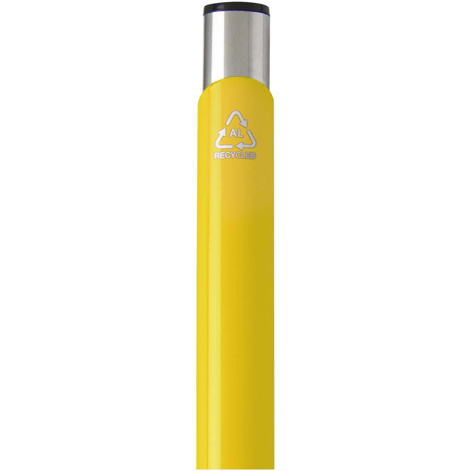 Penna a sfera in alluminio riciclato Moneta (inchiostro blu) personalizzato con logo - Pubblienne