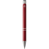 Penna a sfera in alluminio riciclato Moneta (inchiostro blu) personalizzato con logo - Pubblienne