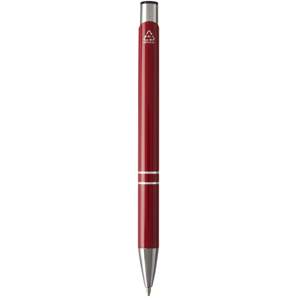 Penna a sfera in alluminio riciclato Moneta (inchiostro blu) personalizzato con logo - Pubblienne
