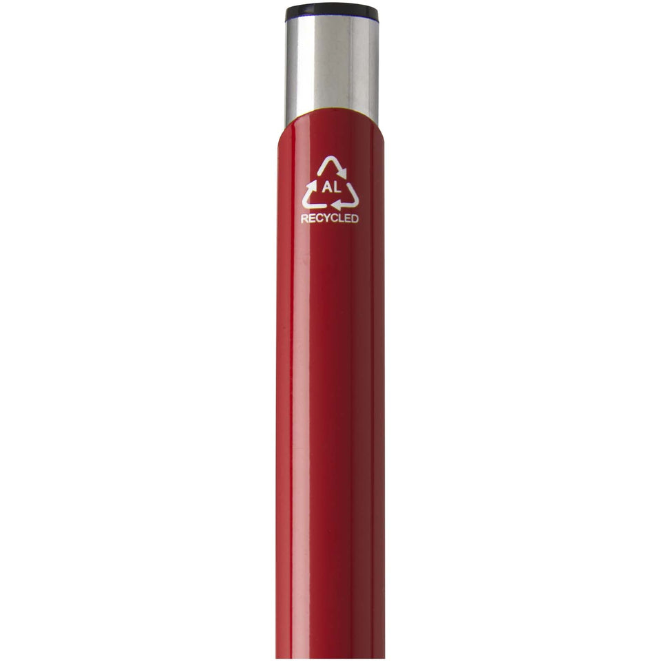 Penna a sfera in alluminio riciclato Moneta (inchiostro blu) personalizzato con logo - Pubblienne