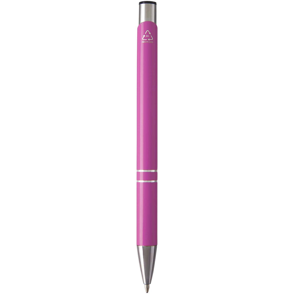 Penna a sfera in alluminio riciclato Moneta (inchiostro blu) personalizzato con logo - Pubblienne