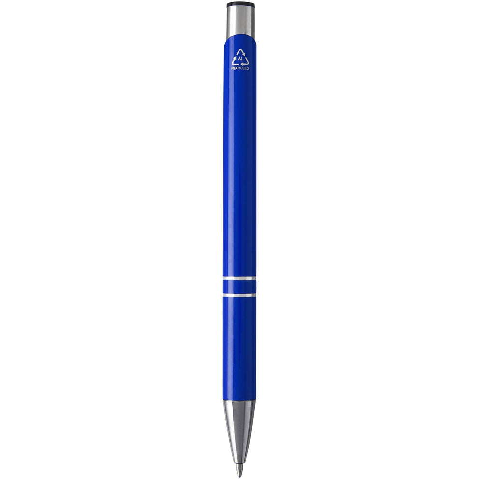 Penna a sfera in alluminio riciclato Moneta (inchiostro blu) personalizzato con logo - Pubblienne