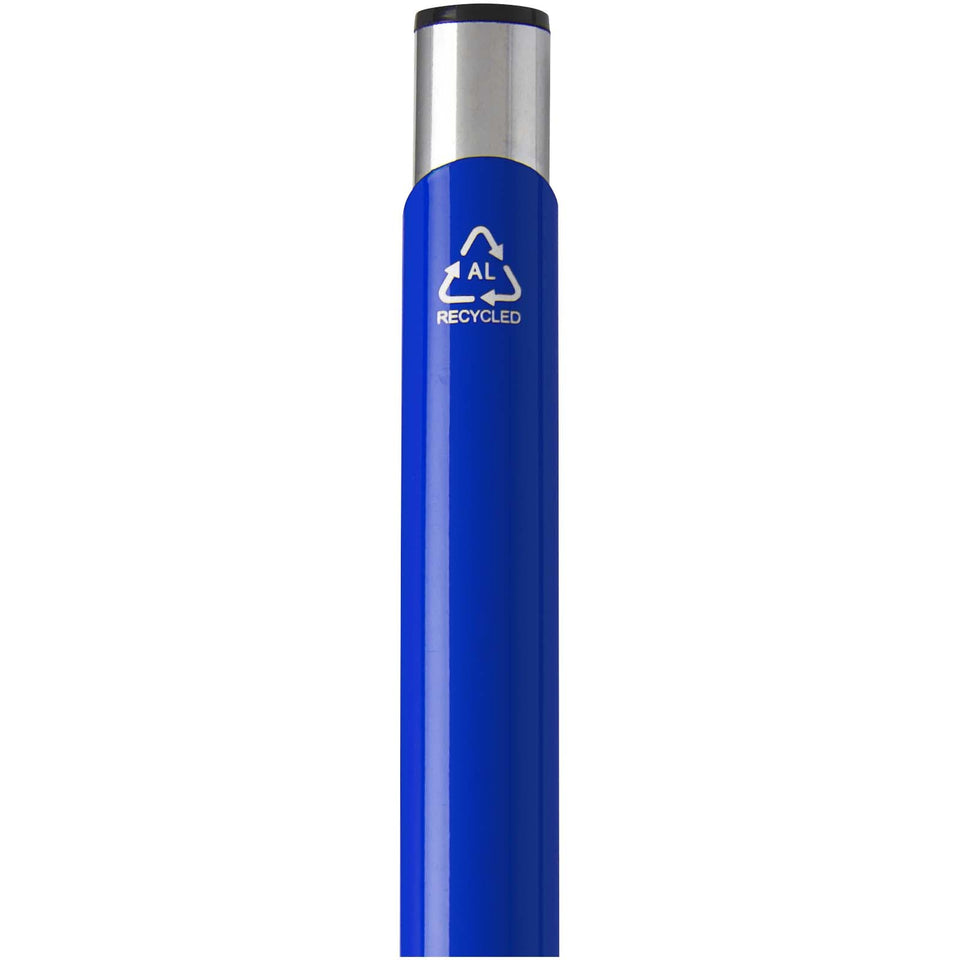 Penna a sfera in alluminio riciclato Moneta (inchiostro blu) personalizzato con logo - Pubblienne