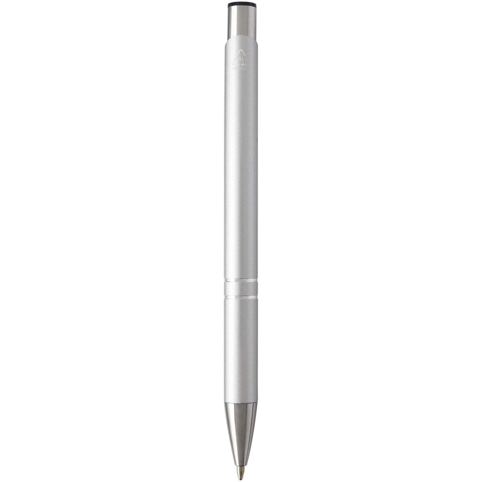 Penna a sfera in alluminio riciclato Moneta (inchiostro blu) personalizzato con logo - Pubblienne