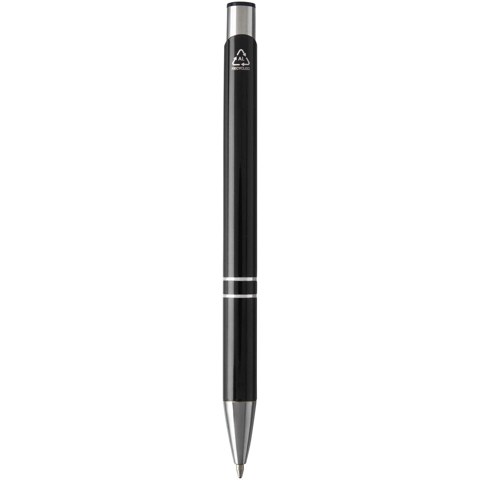 Penna a sfera in alluminio riciclato Moneta (inchiostro blu) personalizzato con logo - Pubblienne