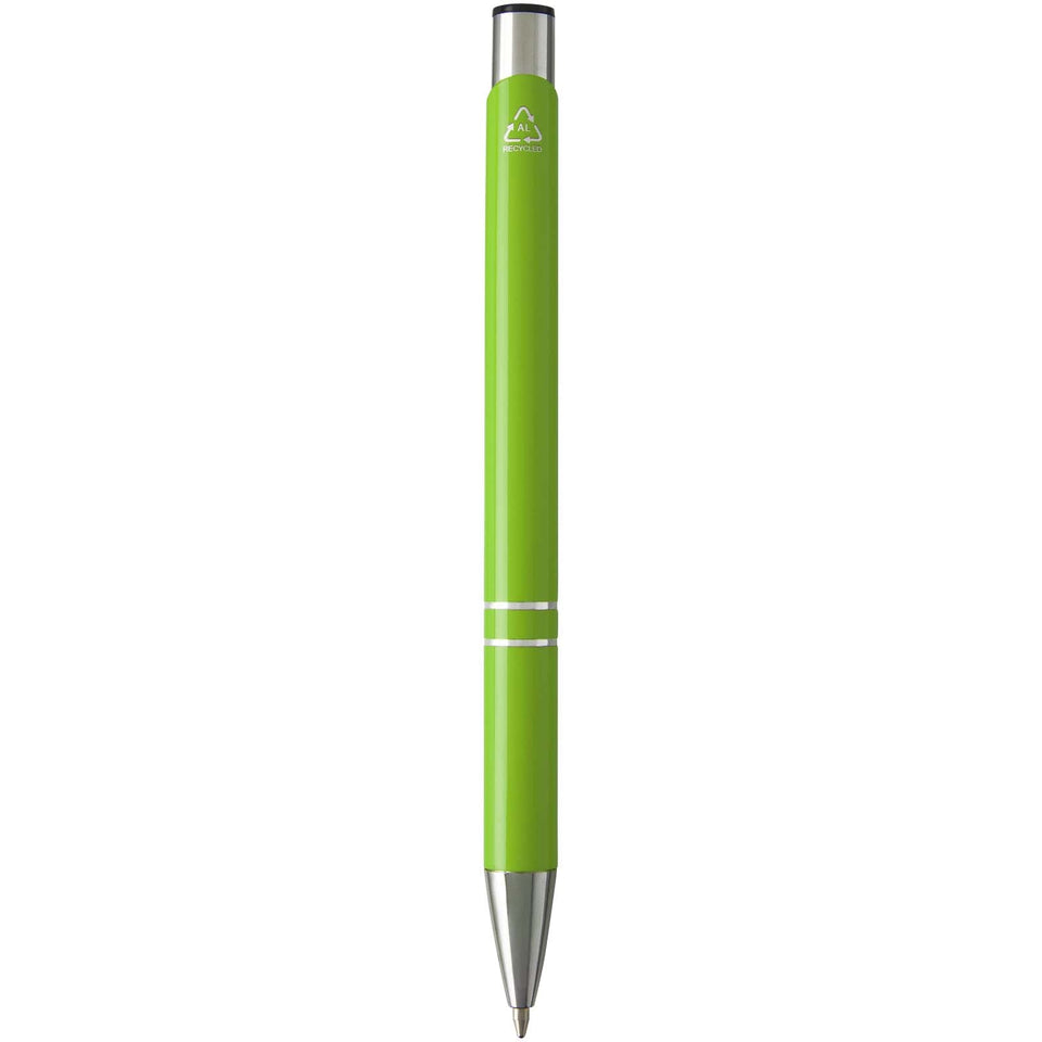 Penna a sfera in alluminio riciclato Moneta (inchiostro blu) personalizzato con logo - Pubblienne