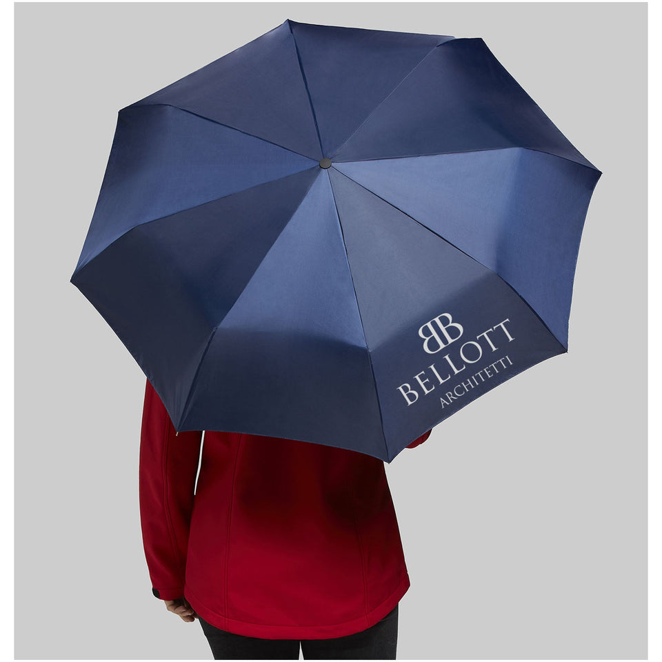 Ombrello pieghevole Alex da 21,5" con chiusura/apertura automatica personalizzato con logo - Pubblienne
