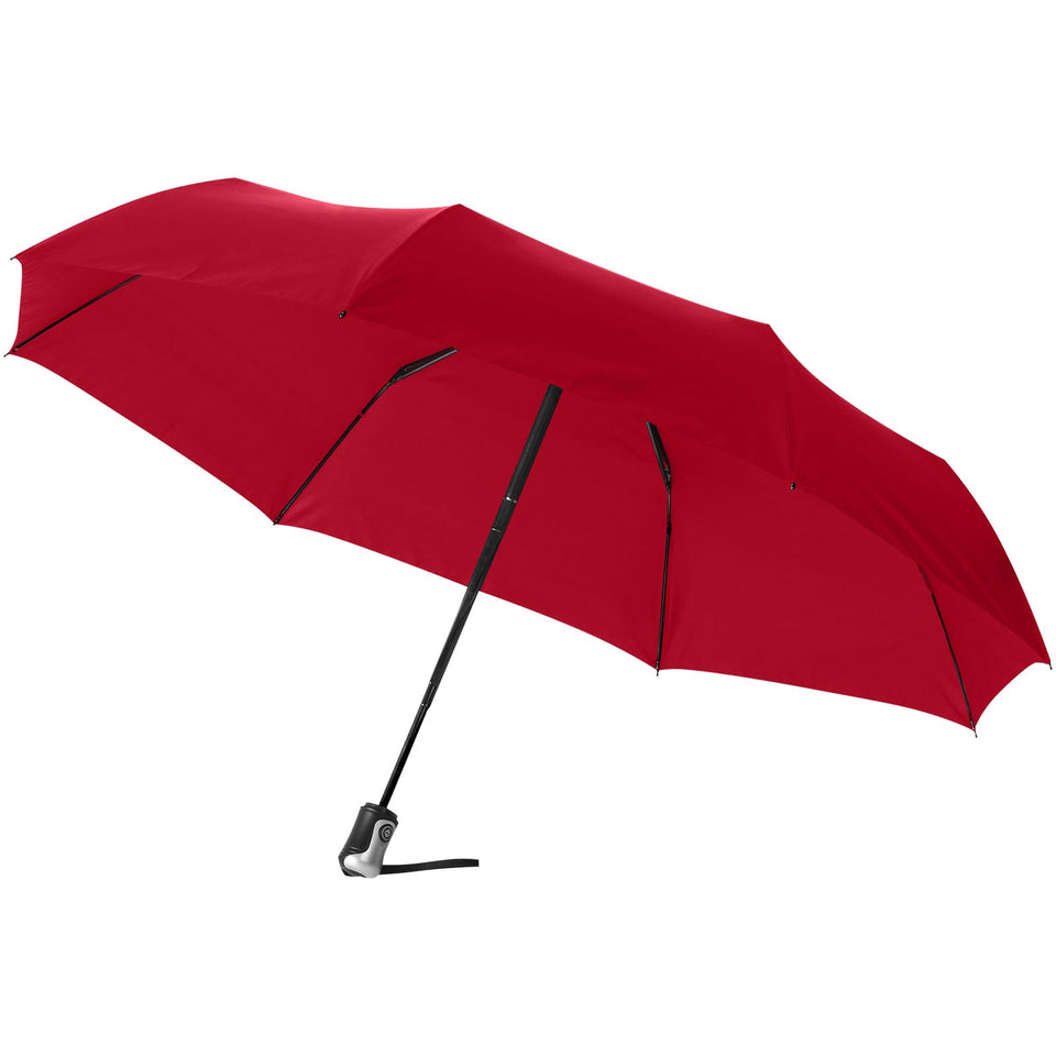 Ombrello pieghevole Alex da 21,5" con chiusura/apertura automatica personalizzato con logo - Pubblienne
