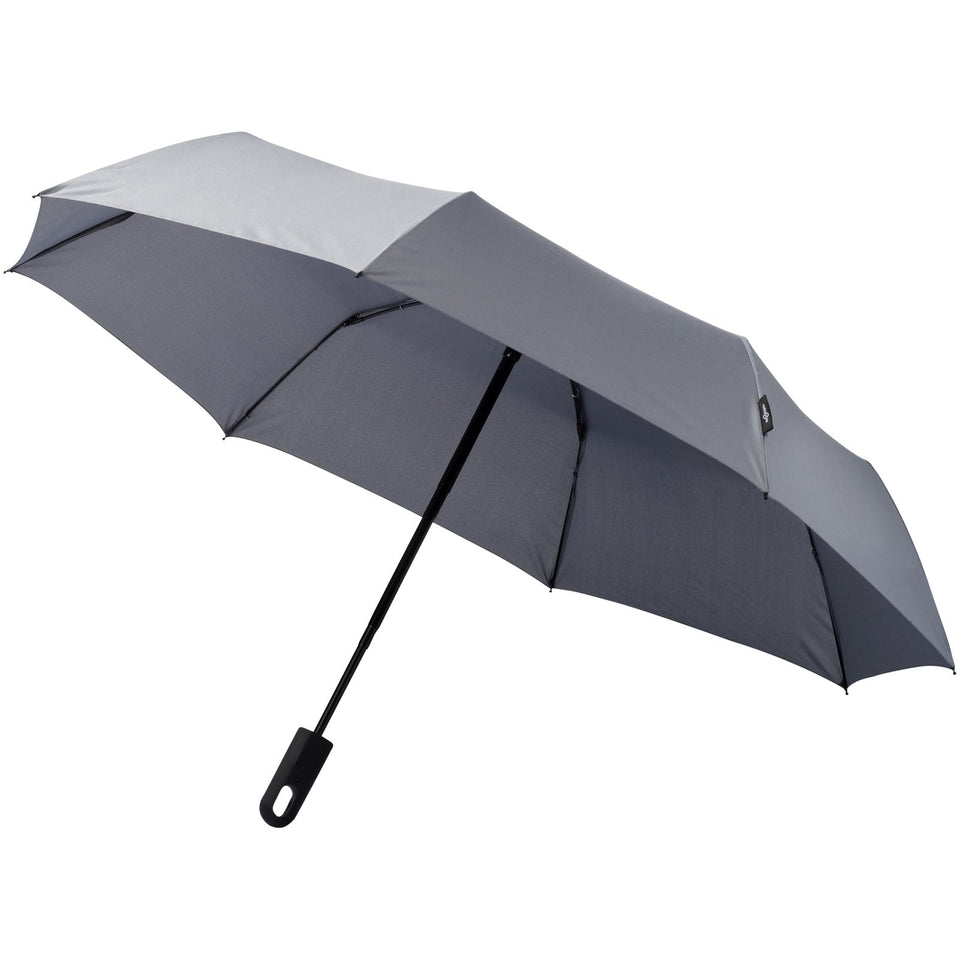 Ombrello pieghevole Trav da 21,5" con chiusura/apertura automatica personalizzato con logo - Pubblienne