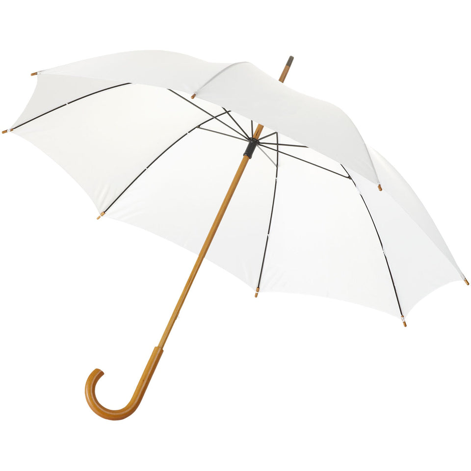Ombrello Jova da 23" con manico e asta in legno personalizzato con logo - Pubblienne