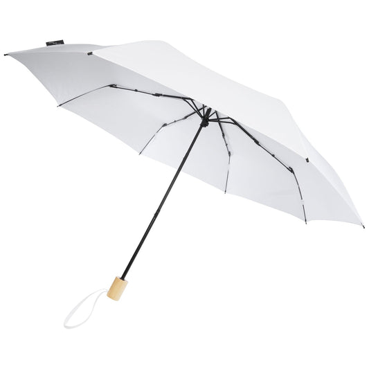 Ombrello pieghevole in PET riciclato antivento da 21" Birgit personalizzato con logo - Pubblienne