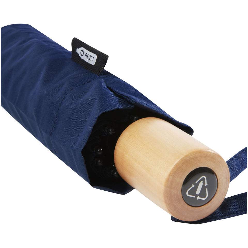 Ombrello pieghevole in PET riciclato antivento da 21" Birgit personalizzato con logo - Pubblienne