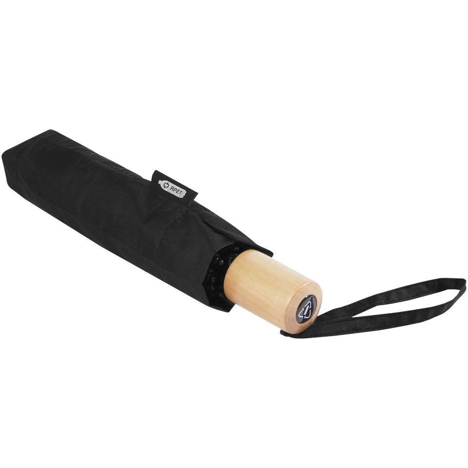 Ombrello pieghevole in PET riciclato antivento da 21" Birgit personalizzato con logo - Pubblienne