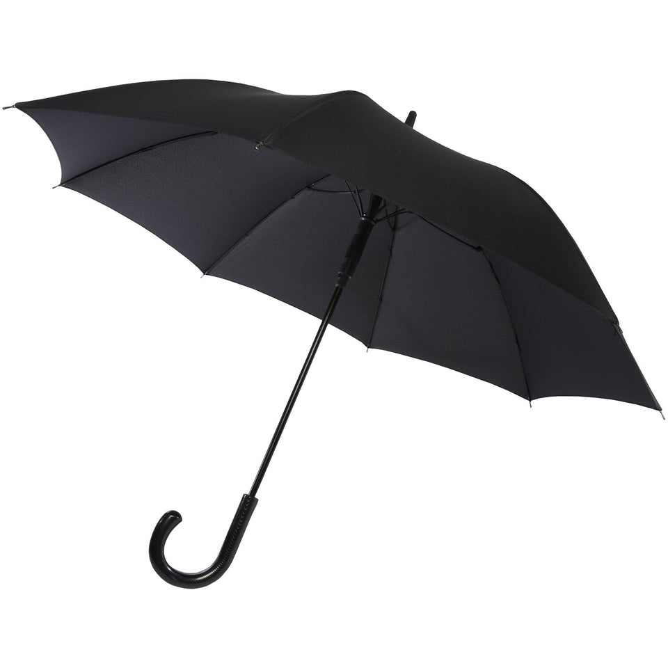 Ombrello da 23" con apertura automatica, finitura carbon look e impugnatura arcuata Fontana personalizzato con logo - Pubblienne