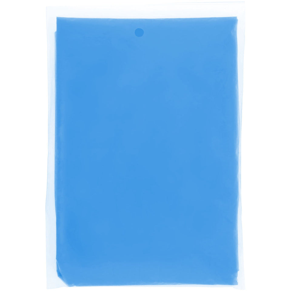 Poncho impermeabile monouso in materiale riciclato certificato GRS con custodia Mayan personalizzato con logo - Pubblienne